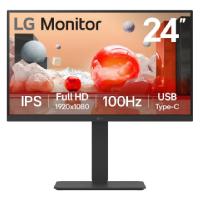 MONITOR PC LG B2B 24BA750-B FHD 24 IPS,USB-C Y RJ45,1920X1080,100HZ,16:9,BRILLO 250CD/M2,SRGB99%,TR5MS,1300:1,KVM,HDMI,DISPLAYPORT,ALTA VOZ 2WX2,INCLINACION-ALTURA-GIRO-PIVOTE