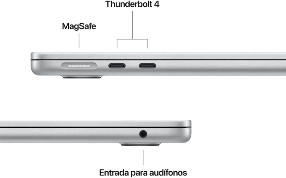 MACBOOK AIR 13 PULGADAS/CHIP M5 DE APPLE CON 10CPU Y 10GPU/24GB/1TB SSD/2 PUERTOS THUNDERBOLT 4/PUERTO MAGSAFE 3/MAGIC KEYBOARD CON TOUCH ID/PLATA