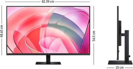 Samsung ViewFinity S7 37" | 4K UHD (3840 x 2160), Panel VA, HDR10, Borderless, DisplayPort, HDMI, Negro
