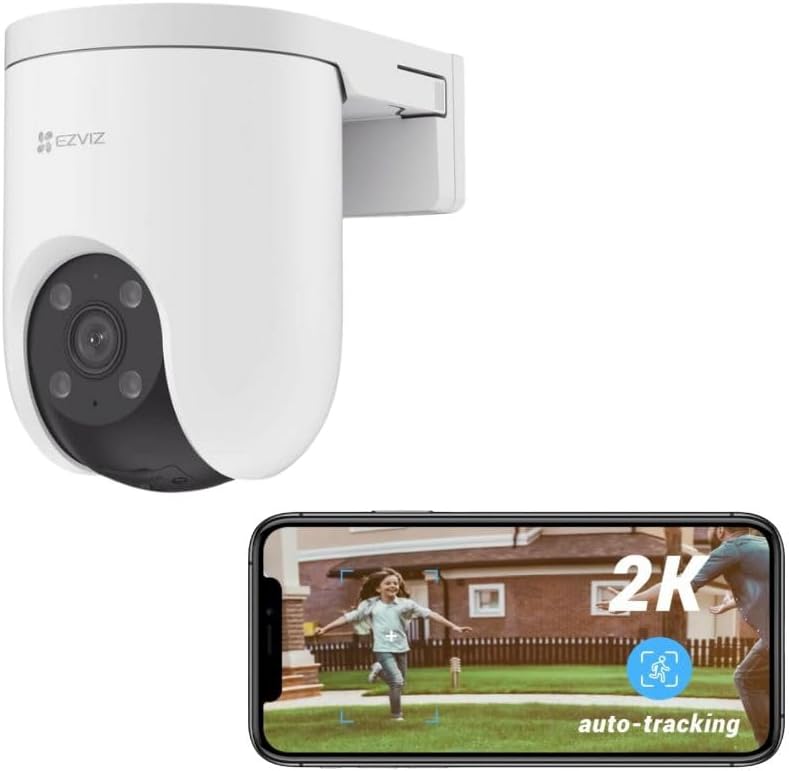 Cámara Exterior EZVIZ CS-C8C 4K (8MP) | PT 360°, Visión Nocturna a Color, IA con Detección de Personas/Vehículos, IP65