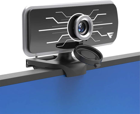 Webcam Game Factor WG400 | Full HD 1080p, 30FPS, Iluminación LED, Micrófono Integrado, Tapa de Privacidad, USB