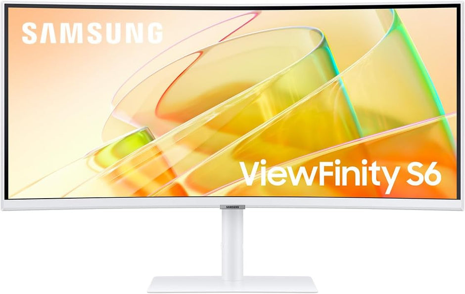 Samsung ViewFinity S6 34" Ultra-Wide | Ultra-WQHD (3440 x 1440), 100Hz, Curvo, USB-C (90W), Hub USB, LAN, Blanco
