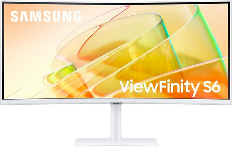 Samsung ViewFinity S6 34" Ultra-Wide | Ultra-WQHD (3440 x 1440), 100Hz, Curvo, USB-C (90W), Hub USB, LAN, Blanco