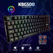 Teclado Mecánico TKL Game Factor KBG500-BL | RGB, Switch Blue, Tenkeyless, USB, Negro
