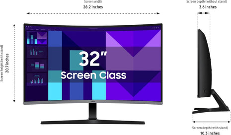 Samsung S3 S39GD 32" Curvo | FHD (1920 x 1080), 100Hz, Panel VA, HDMI, D-Sub, Negro