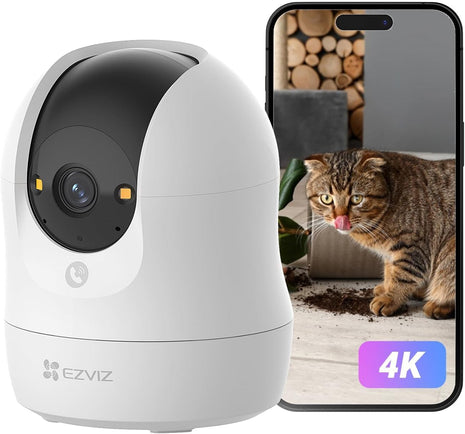 Cámara Interior EZVIZ C6N 4K (8MP) | PT 360°, Resolución Ultra HD, IA con Detección Inteligente, Audio de Dos Vías, RJ45