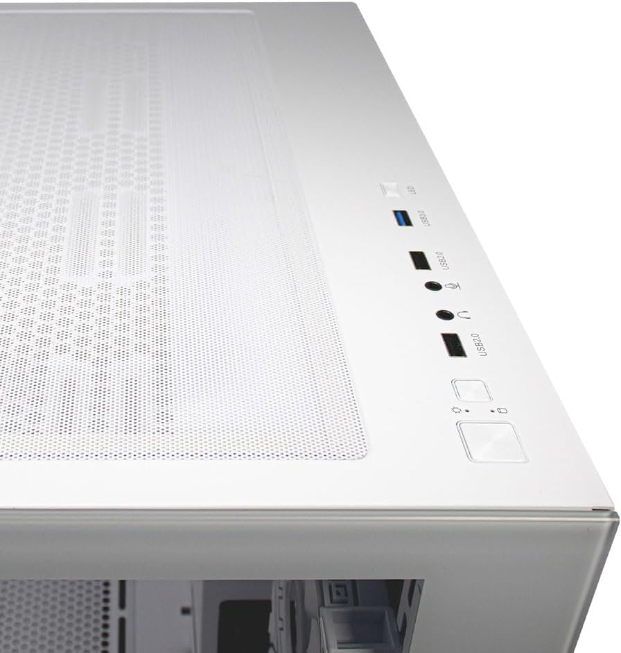 Gabinete Ocelot Gaming W-Cube 2 | Mid Tower, Cristal Templado Frontal/Lateral, 3 Ventiladores ARGB, Blanco