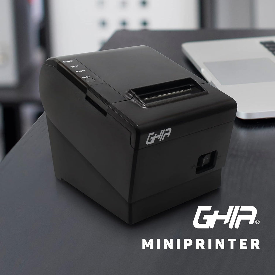 Impresora Térmica Ghia GTP582 | 58mm, USB/RJ11, Autocortador, 125mm/s, Color Negro