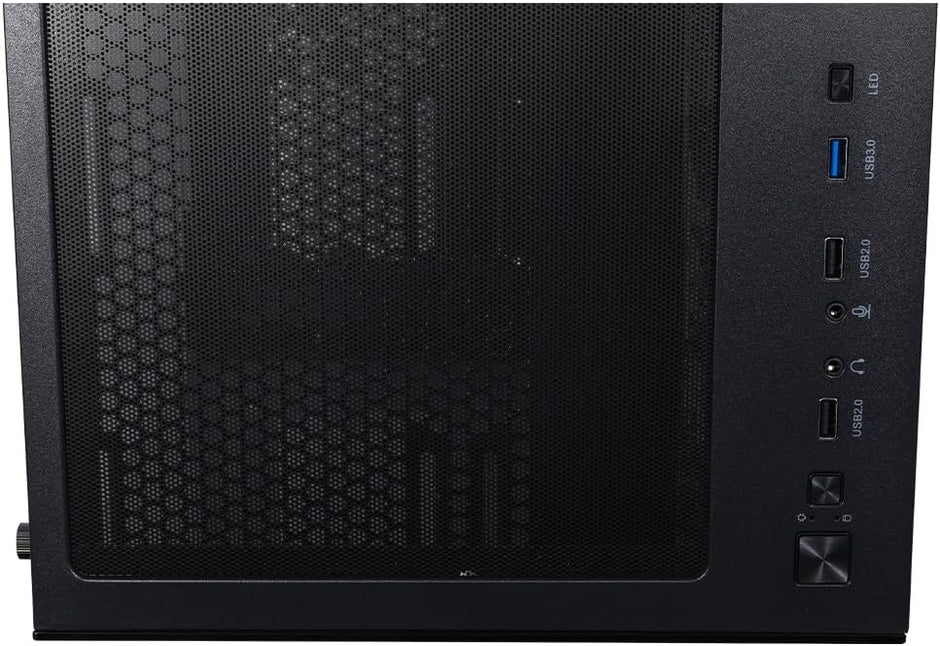 Gabinete Ocelot Gaming Glass Hunter 3 | Mini Tower, Triple Cristal Templado, Listo para MB BTF, 3 Ventiladores, Negro