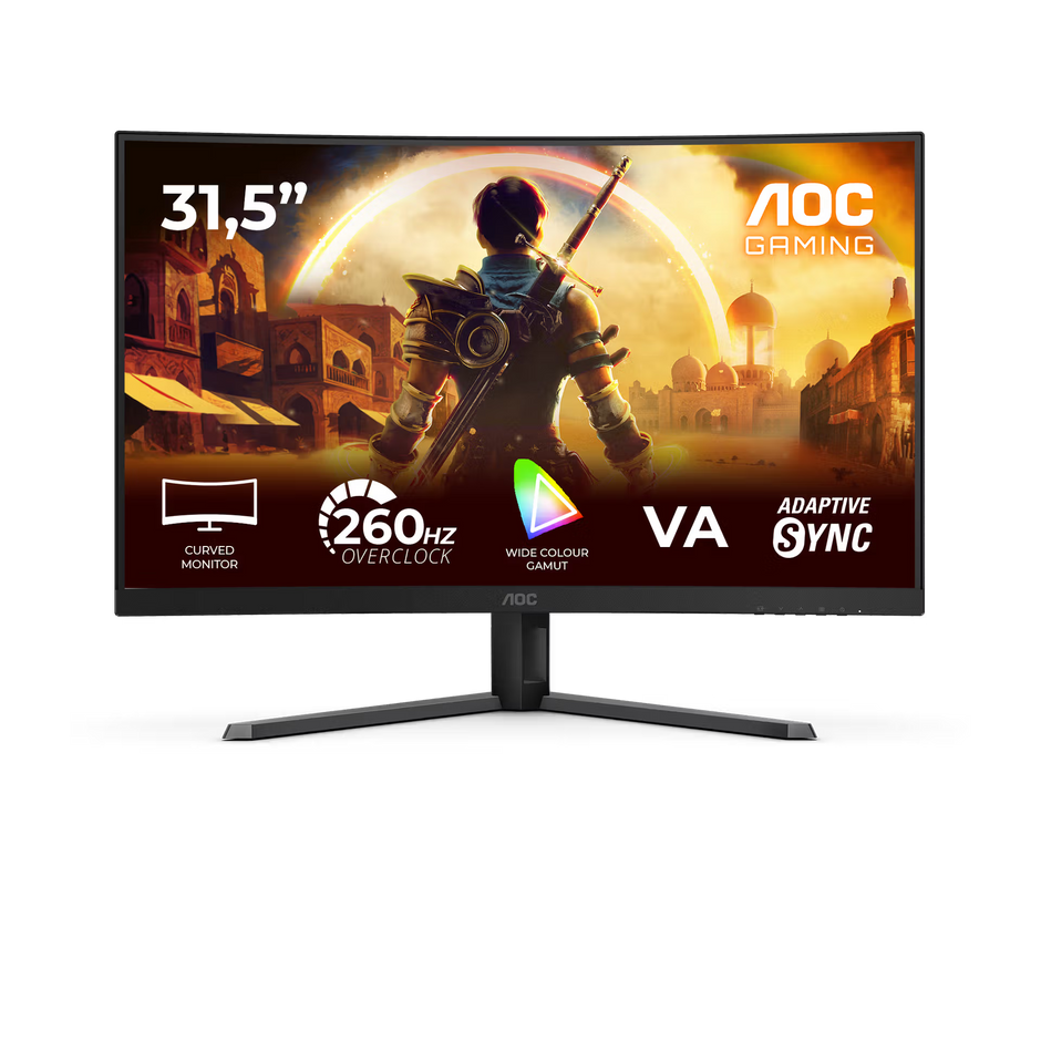 Monitor Gamer Curvo AOC C32G42ZE 32" | 240Hz, 0.5ms MPRT, Full HD, VA, Adaptive Sync, Negro/Rojo