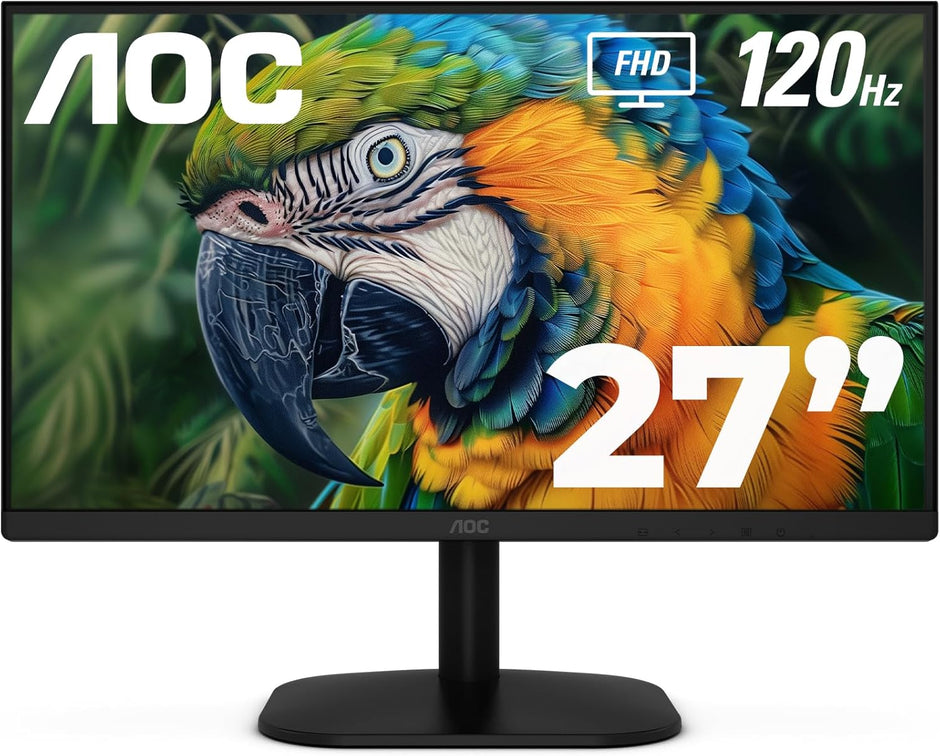Monitor AOC 27B35H3 27" | IPS, 120Hz, 1ms, Full HD (1920x1080), HDMI, VGA, Negro