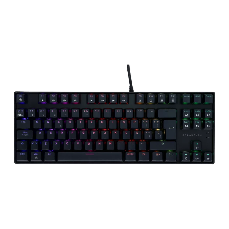 Teclado Gamer Balam Rush Dominate GK560 | TKL 88 Teclas, RGB, Multimedia, USB, Español, Negro