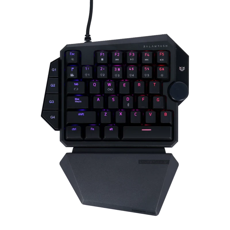Teclado Mecánico Gamer a una Mano Balam Rush Dominate GK540 | RGB, 39 Teclas, USB, Negro