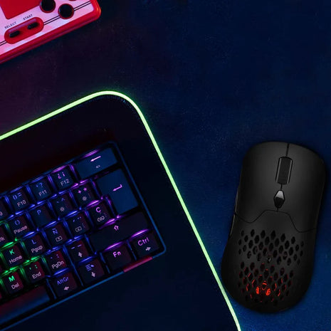 Mouse Gamer Balam Rush Speeder Perform MG979 | Triple Conexión (Bluetooth, 2.4GHz, USB), 5000 DPI, Carcasas Intercambiables, RGB, Negro