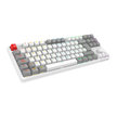 Teclado Mecánico Gamer Balam Rush Level Pro GK990 Blanco | Inalámbrico Dual (BT + 2.4GHz) + USB-C, Conecta 5 Dispositivos, RGB, TKL Español