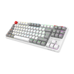 Teclado Mecánico Gamer Balam Rush Level Pro GK990 Blanco | Inalámbrico Dual (BT + 2.4GHz) + USB-C, Conecta 5 Dispositivos, RGB, TKL Español