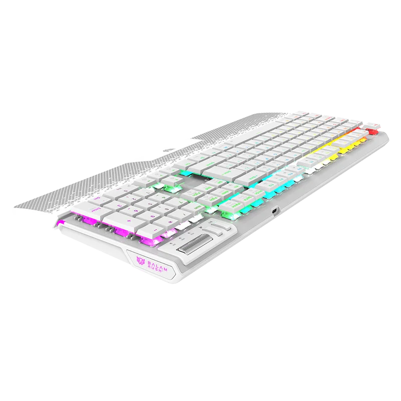 Teclado Mecánico Gamer Balam Rush Dominate Expert GK979I | Blanco, Inalámbrico Dual (BT + 2.4GHz), RGB, 105 Teclas, Español