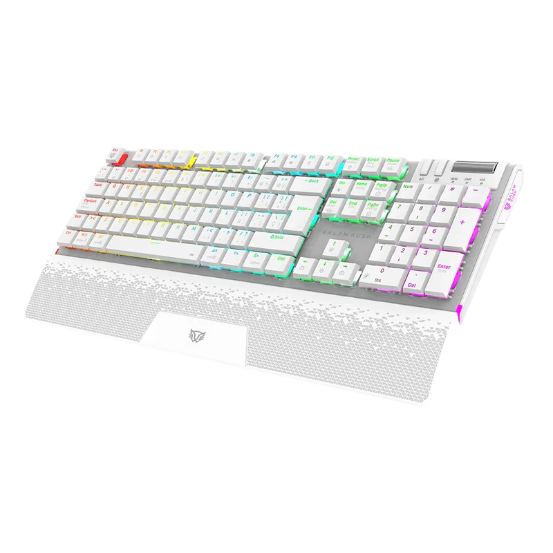 Teclado Mecánico Gamer Balam Rush Dominate Expert GK979I | Blanco, Inalámbrico Dual (BT + 2.4GHz), RGB, 105 Teclas, Español