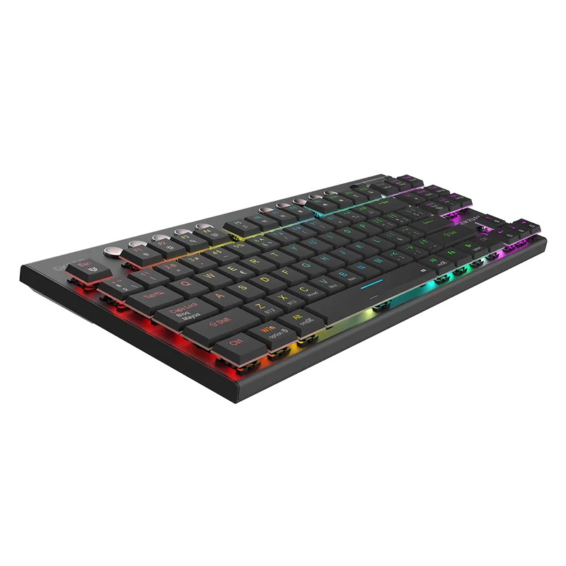 Teclado Mecánico Gamer Balam Rush Dominate Expert GK959 | Inalámbrico Dual (2.4GHz + BT 5.0), RGB, TKL 87 Teclas, Español, Negro