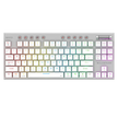 Teclado Mecánico Gamer Balam Rush Dominate Expert GK959 Blanco | Inalámbrico Dual (2.4GHz + BT 5.0), RGB, TKL 87 Teclas, Español