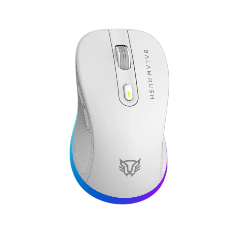Kit Gamer Inalámbrico Balam Rush Squad Conquest Pro KG525 | Blanco, Teclado 97 Teclas + Mouse 7200 DPI, RGB, Dual (BT + 2.4GHz)