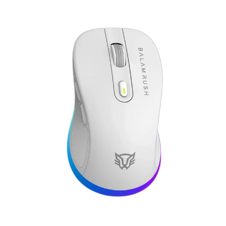 Kit Gamer Inalámbrico Balam Rush Squad Conquest Pro KG525 | Blanco, Teclado 97 Teclas + Mouse 7200 DPI, RGB, Dual (BT + 2.4GHz)