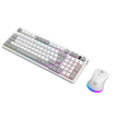Kit Gamer Inalámbrico Balam Rush Squad Conquest Pro KG525 | Blanco, Teclado 97 Teclas + Mouse 7200 DPI, RGB, Dual (BT + 2.4GHz)