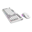 Kit Gamer Inalámbrico Balam Rush Squad Conquest Pro KG525 | Blanco, Teclado 97 Teclas + Mouse 7200 DPI, RGB, Dual (BT + 2.4GHz)