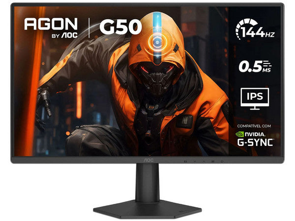 Monitor Gamer AOC 24G50F 24" | IPS, Full HD (1920 x 1080), 144Hz, 0.5ms, Adaptive Sync, Negro