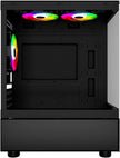 Gabinete Ocelot Gaming Glass EN6 | Mini Tower, Cristal Templado Frontal/Lateral, 3 Ventiladores, Negro