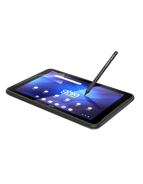 Tablet GHIA Rugged 10.1" de Uso Rudo I Octacore, 4GB RAM, 256GB, Batería 10,000mAh, Android 13 | Bundle con Teclado, Stylus y Correa