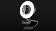 Webcam Ocelot Gaming Iris-W1 | Full HD 1080p, 60FPS, Aro de Luz Integrado (3 Tonos), USB, Color Negro