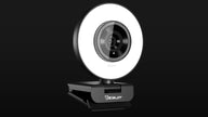 Webcam Ocelot Gaming Iris-W1 | Full HD 1080p, 60FPS, Aro de Luz Integrado (3 Tonos), USB, Color Negro