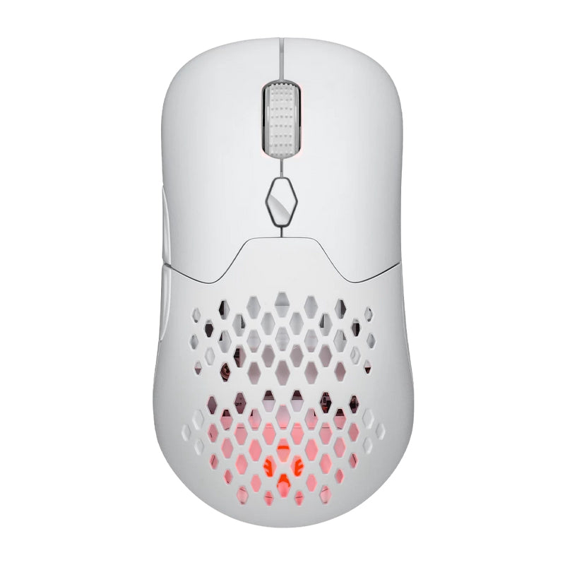 Mouse Gamer Balam Rush Speeder Perform MG979 | Triple Conexión, 5000 DPI, Carcasas Intercambiables, RGB, Blanco