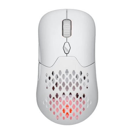 Mouse Gamer Balam Rush Speeder Perform MG979 | Triple Conexión, 5000 DPI, Carcasas Intercambiables, RGB, Blanco