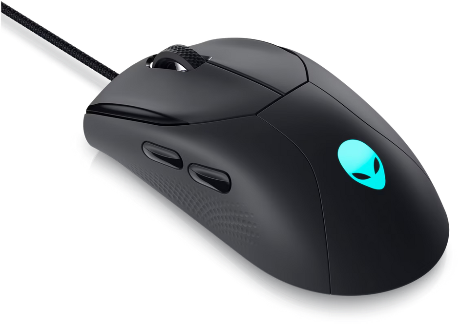 Mouse Gaming Dell Alienware AW320M | Alámbrico USB, 19,000 DPI, Diseño Ligero, Iluminación RGB, Negro