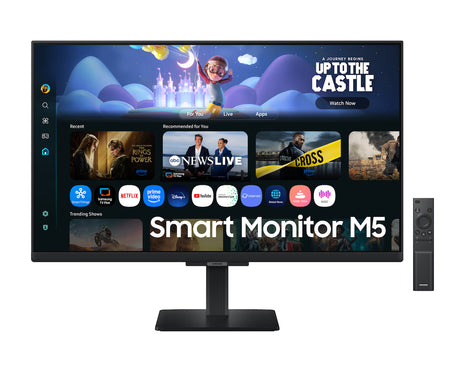 Samsung Smart Monitor M5 27" | FHD (1920 x 1080), Smart TV Integrado, Wi-Fi, Bluetooth, HDMI, Negro
